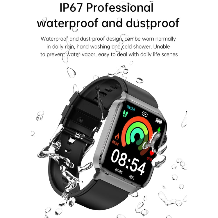 T50 1.85 inch Leather Band IP67 Waterproof Smart Watch Supports Voice Assistant / Health Monitoring(Black) by buy2fix