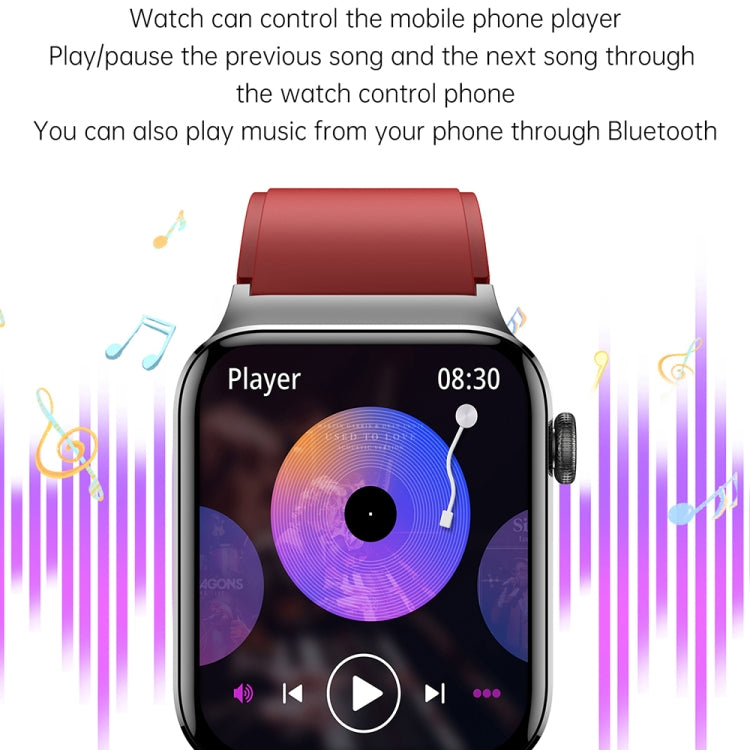 T50 1.85 inch Leather Band IP67 Waterproof Smart Watch Supports Voice Assistant / Health Monitoring(Black) by buy2fix