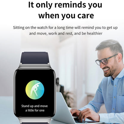 T50 1.85 inch Leather Band IP67 Waterproof Smart Watch Supports Voice Assistant / Health Monitoring(Black) by buy2fix