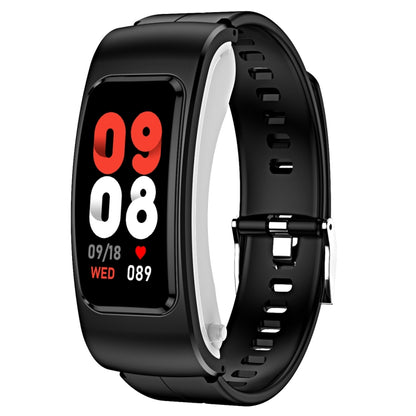 K60 1.08 inch Silicone Band Earphone Detachable Life Waterproof Smart Watch Support Bluetooth Call(Black) by buy2fix