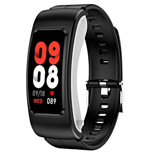 K60 1.08 inch Silicone Band Earphone Detachable Life Waterproof Smart Watch Support Bluetooth Call(Black) by buy2fix