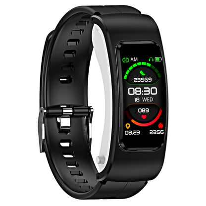K60 1.08 inch Silicone Band Earphone Detachable Life Waterproof Smart Watch Support Bluetooth Call(Black) by buy2fix