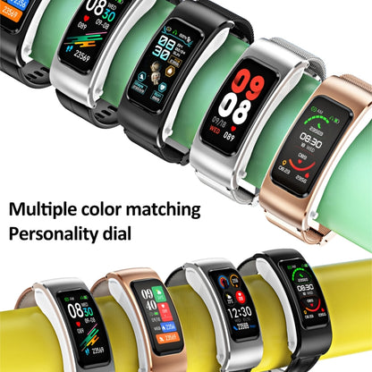 K60 1.08 inch Silicone Band Earphone Detachable Life Waterproof Smart Watch Support Bluetooth Call(Black) by buy2fix