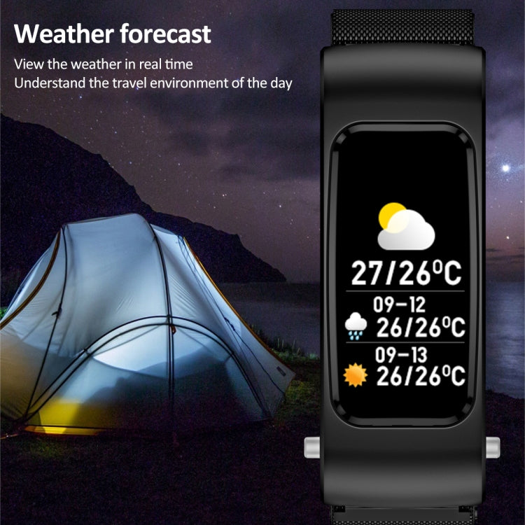K60 1.08 inch Silicone Band Earphone Detachable Life Waterproof Smart Watch Support Bluetooth Call(Black) by buy2fix