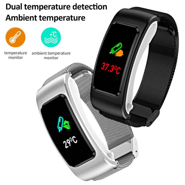 K60 1.08 inch Silicone Band Earphone Detachable Life Waterproof Smart Watch Support Bluetooth Call(Black) by buy2fix