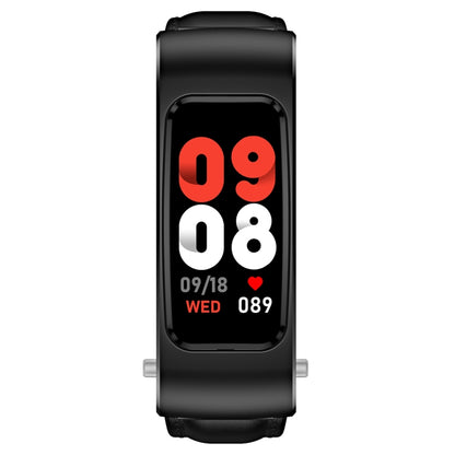 K60 1.08 inch Leather Band Earphone Detachable Life Waterproof Smart Watch Support Bluetooth Call(Black) by buy2fix