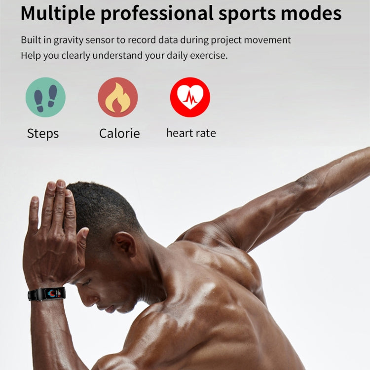 K60 1.08 inch Leather Band Earphone Detachable Life Waterproof Smart Watch Support Bluetooth Call(Black Silver) by buy2fix