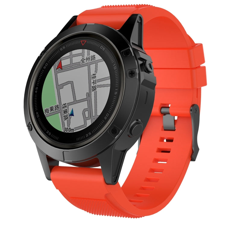 For Garmin Fenix 5X (26mm) Fenix3 / Fenix3 HR Silicone Watch Band(Orange) - Watch Bands by buy2fix | Online Shopping UK | buy2fix