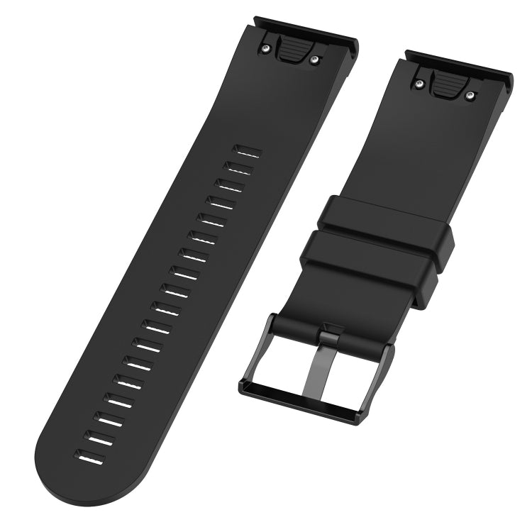 For Garmin Fenix 5X (26mm) Fenix3 / Fenix3 HR Silicone Watch Band(Black) by buy2fix