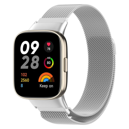 For Xiaomi Redmi Watch 3 / Mi Watch Lite 3 Milanese Metal Watch Band(Silver) - Watch Bands by buy2fix | Online Shopping UK | buy2fix