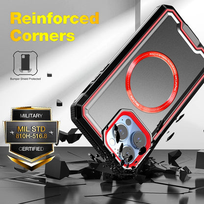 For iPhone 8 Plus / 7 Plus / 6 Plus Armour Two-color MagSafe Magnetic TPU + PC Phone Case(Light Blue + Blue) - More iPhone Cases by buy2fix | Online Shopping UK | buy2fix