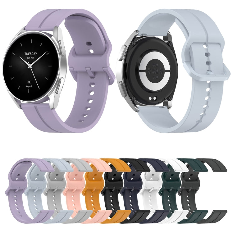 22mm Universal Flat Head Groove Silicone Watch Band(White) - 22mm Bands by buy2fix | Online Shopping UK | buy2fix