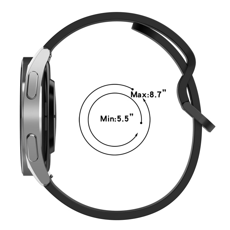 22mm Universal Flat Head Groove Silicone Watch Band(White) - 22mm Bands by buy2fix | Online Shopping UK | buy2fix