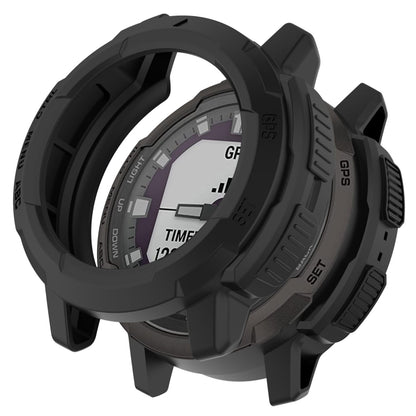 For Garmin Instinct Crossover Armor Hollow Watch Protective Case(Black) - Watch Cases by buy2fix | Online Shopping UK | buy2fix