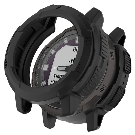 For Garmin Instinct Crossover Armor Hollow Watch Protective Case(Black) - Watch Cases by buy2fix | Online Shopping UK | buy2fix