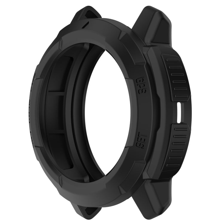 For Garmin Instinct Crossover Armor Hollow Watch Protective Case(Black) - Watch Cases by buy2fix | Online Shopping UK | buy2fix