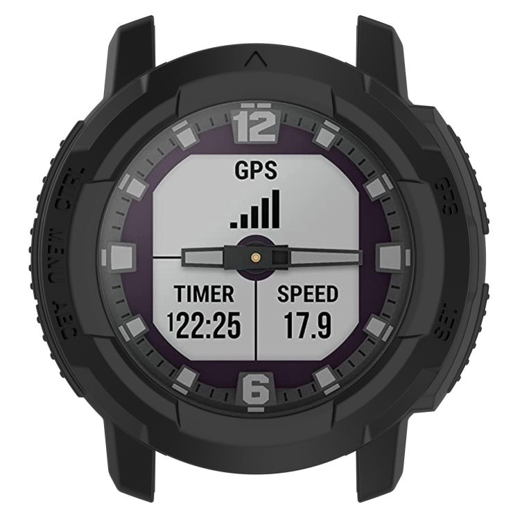 For Garmin Instinct Crossover Armor Hollow Watch Protective Case(Black) - Watch Cases by buy2fix | Online Shopping UK | buy2fix
