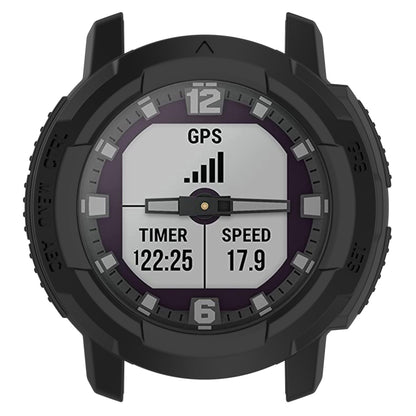 For Garmin Instinct Crossover Armor Hollow Watch Protective Case(Black) - Watch Cases by buy2fix | Online Shopping UK | buy2fix