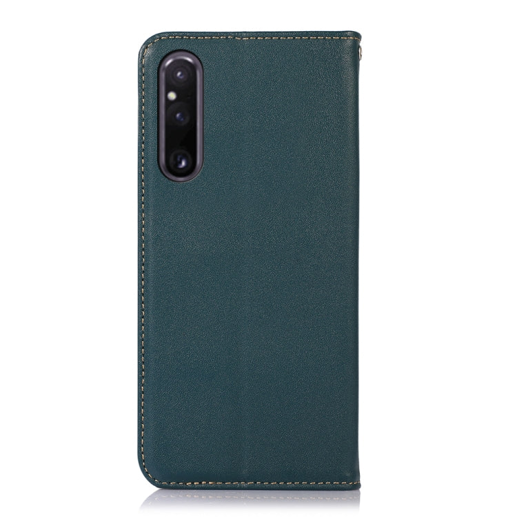 For Sony Xperia 1 V KHAZNEH Nappa Top Layer Cowhide Leather Phone Case(Green) by buy2fix