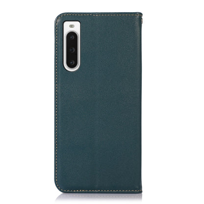 For Sony Xperia 10 V KHAZNEH Nappa Top Layer Cowhide Leather Phone Case(Green) by buy2fix