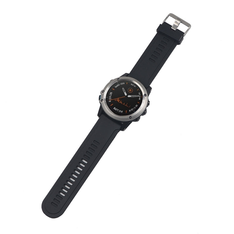 For Garmin Fenix3 HR Silicone Watch Band(Black) by buy2fix