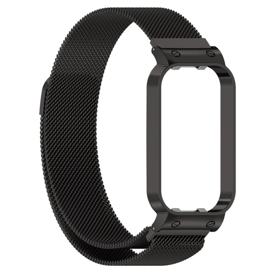 For Redmi Band 2 2 in 1 Milan Metal Watch Band(Black) - Watch Bands by buy2fix | Online Shopping UK | buy2fix