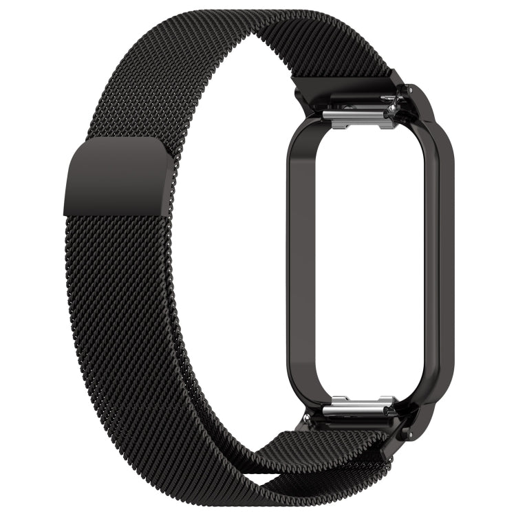 For Redmi Band 2 2 in 1 Milan Metal Watch Band(Black) - Watch Bands by buy2fix | Online Shopping UK | buy2fix