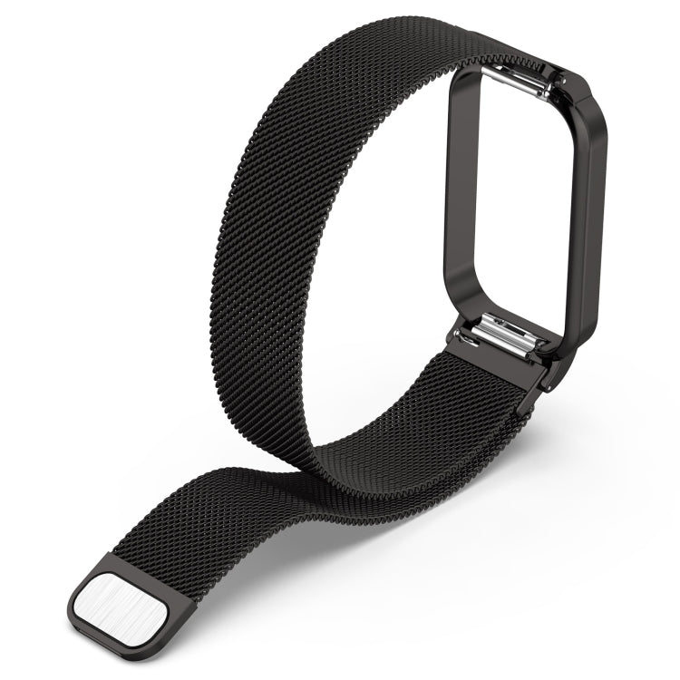 For Redmi Band 2 2 in 1 Milan Metal Watch Band(Black) - Watch Bands by buy2fix | Online Shopping UK | buy2fix