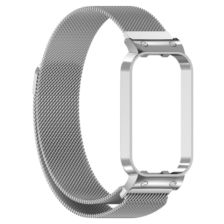 For Redmi Band 2 2 in 1 Milan Metal Watch Band(Silver) - Watch Bands by buy2fix | Online Shopping UK | buy2fix