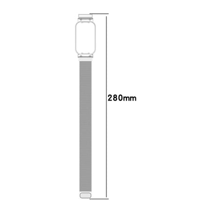 For Redmi Band 2 2 in 1 Milan Metal Watch Band(Silver) - Watch Bands by buy2fix | Online Shopping UK | buy2fix