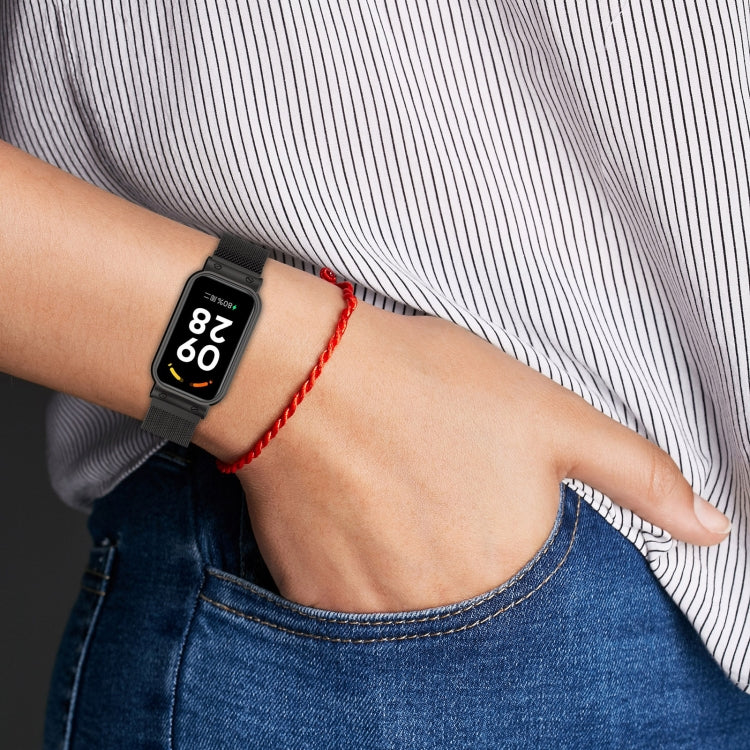 For Redmi Band 2 2 in 1 Milan Metal Watch Band(Silver) - Watch Bands by buy2fix | Online Shopping UK | buy2fix