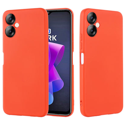 For Tecno Spark 9T / 9 Pro Pure Color Liquid Silicone Shockproof Phone Case(Red) by buy2fix