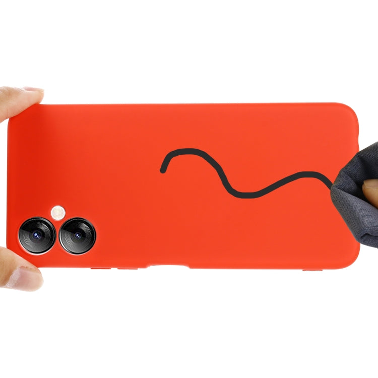 For Tecno Spark 9T / 9 Pro Pure Color Liquid Silicone Shockproof Phone Case(Red) by buy2fix