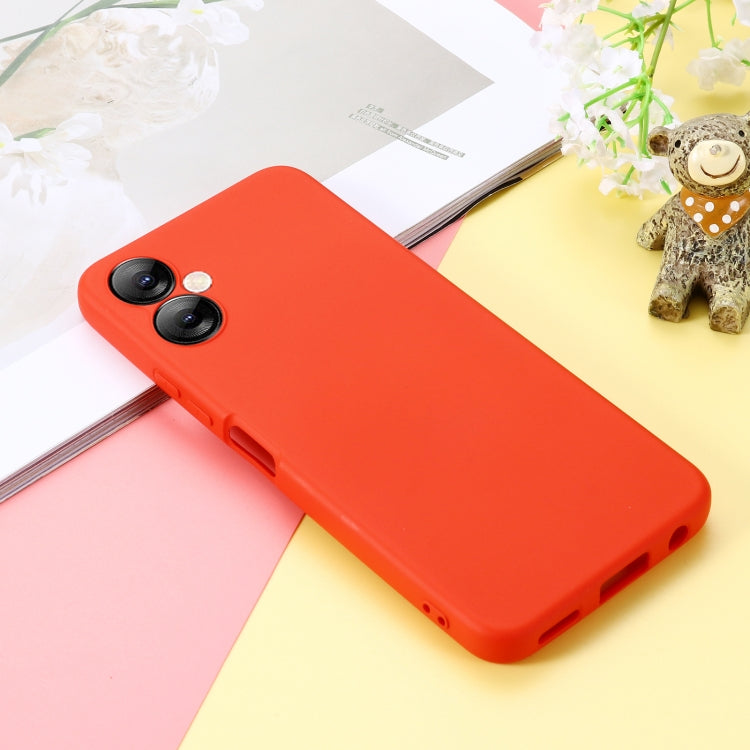 For Tecno Spark 9T / 9 Pro Pure Color Liquid Silicone Shockproof Phone Case(Red) by buy2fix