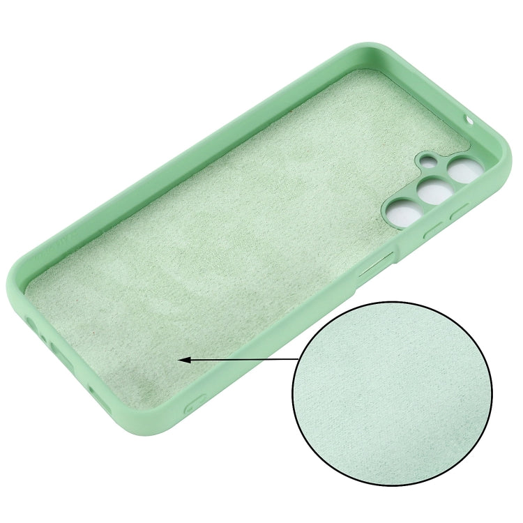 For Samsung Galaxy A14 4G Pure Color Liquid Silicone Shockproof Phone Case(Green) by buy2fix