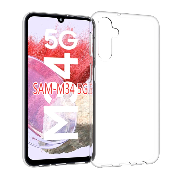 For Samsung Galaxy M34 5G Waterproof Texture TPU Phone Case(Transparent) by buy2fix