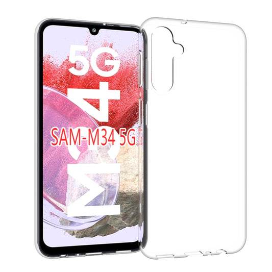 For Samsung Galaxy M34 5G Waterproof Texture TPU Phone Case(Transparent) by buy2fix