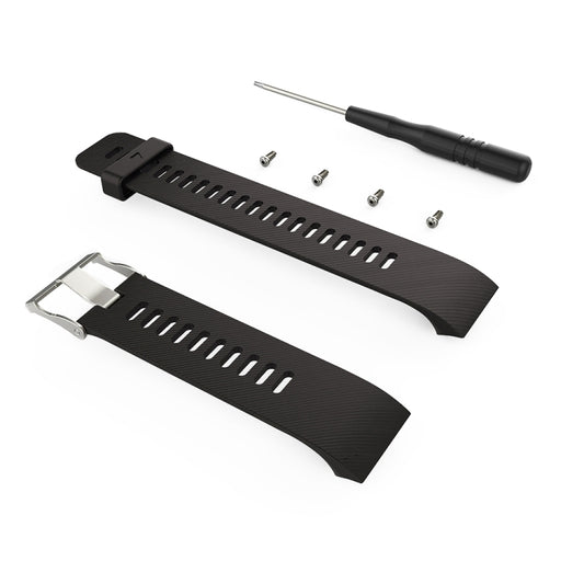 For Garmin Forerunner 30 / 35 Silicone Watch Band(Black) - Watch Bands by buy2fix | Online Shopping UK | buy2fix