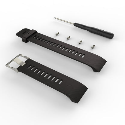 For Garmin Forerunner 30 / 35 Silicone Watch Band(Black) - Watch Bands by buy2fix | Online Shopping UK | buy2fix