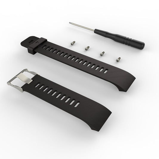 For Garmin Forerunner 30 / 35 Silicone Watch Band(Black) - Watch Bands by buy2fix | Online Shopping UK | buy2fix