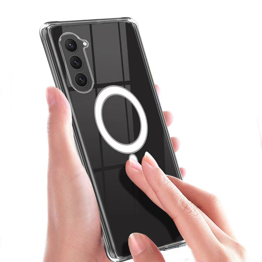 For Samsung Galaxy S23 5G MagSafe Magnetic Acrylic TPU Phone Case(Transparent) - Galaxy S23 5G Cases by buy2fix | Online Shopping UK | buy2fix