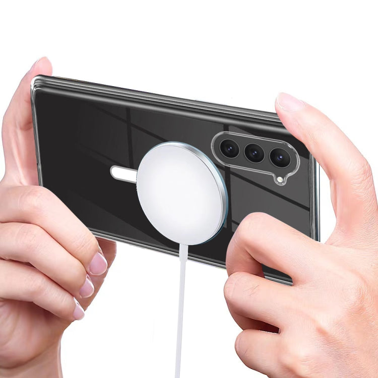 For Samsung Galaxy S23 5G MagSafe Magnetic Acrylic TPU Phone Case(Transparent) - Galaxy S23 5G Cases by buy2fix | Online Shopping UK | buy2fix