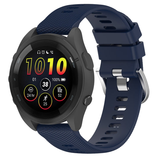 For Garmin Forerunner 265 22mm Solid Color Silicone Watch Band(Midnight Blue) - Watch Bands by buy2fix | Online Shopping UK | buy2fix