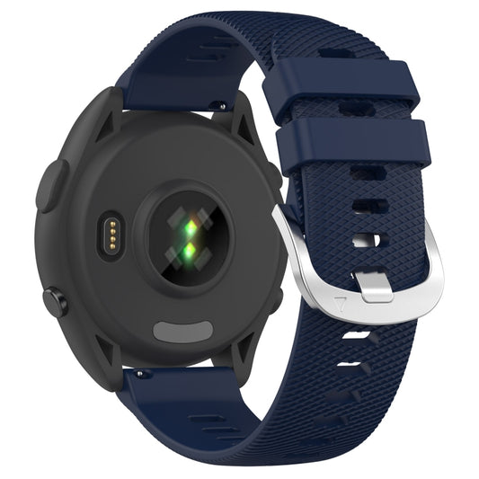 For Garmin Forerunner 265 22mm Solid Color Silicone Watch Band(Midnight Blue) - Watch Bands by buy2fix | Online Shopping UK | buy2fix