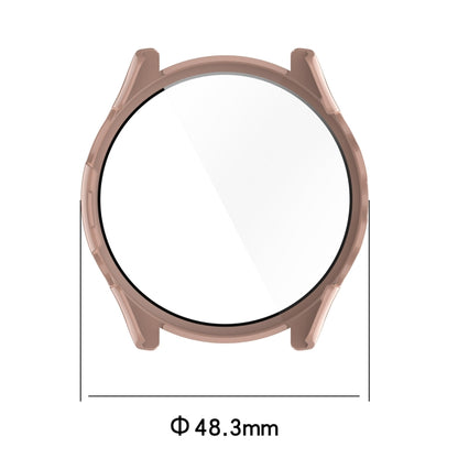 For Garmin Forerunner 265 PC + Tempered Glass Film Integrated Watch Protective Case(Black) - Watch Cases by buy2fix | Online Shopping UK | buy2fix