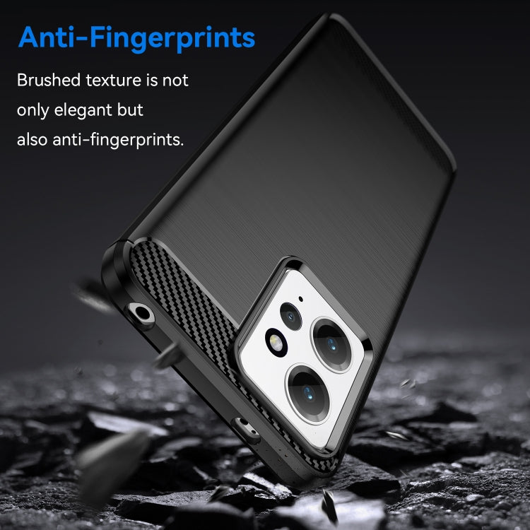 For Xiaomi Redmi Note 12 4G Global Brushed Texture Carbon Fiber TPU Phone Case(Black) by buy2fix