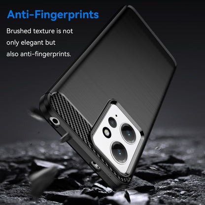 For Xiaomi Redmi Note 12 4G Global Brushed Texture Carbon Fiber TPU Phone Case(Black) by buy2fix