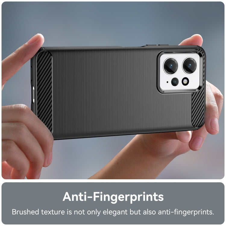 For Xiaomi Redmi Note 12 4G Global Brushed Texture Carbon Fiber TPU Phone Case(Black) by buy2fix