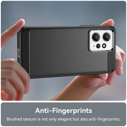 For Xiaomi Redmi Note 12 4G Global Brushed Texture Carbon Fiber TPU Phone Case(Black) by buy2fix
