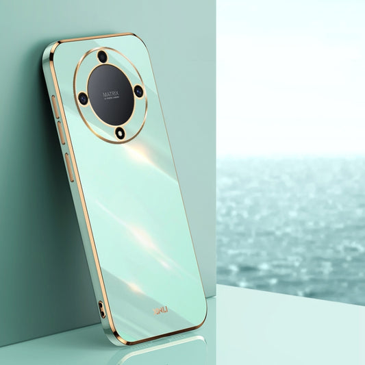For Honor X9a 5G XINLI Straight Edge 6D Electroplate TPU Phone Case(Mint Green) - Honor Cases by XINLI | Online Shopping UK | buy2fix